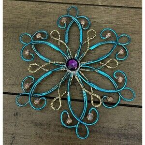 pier 1 christmas ornament glitter turquoise purple gold sparkle holiday